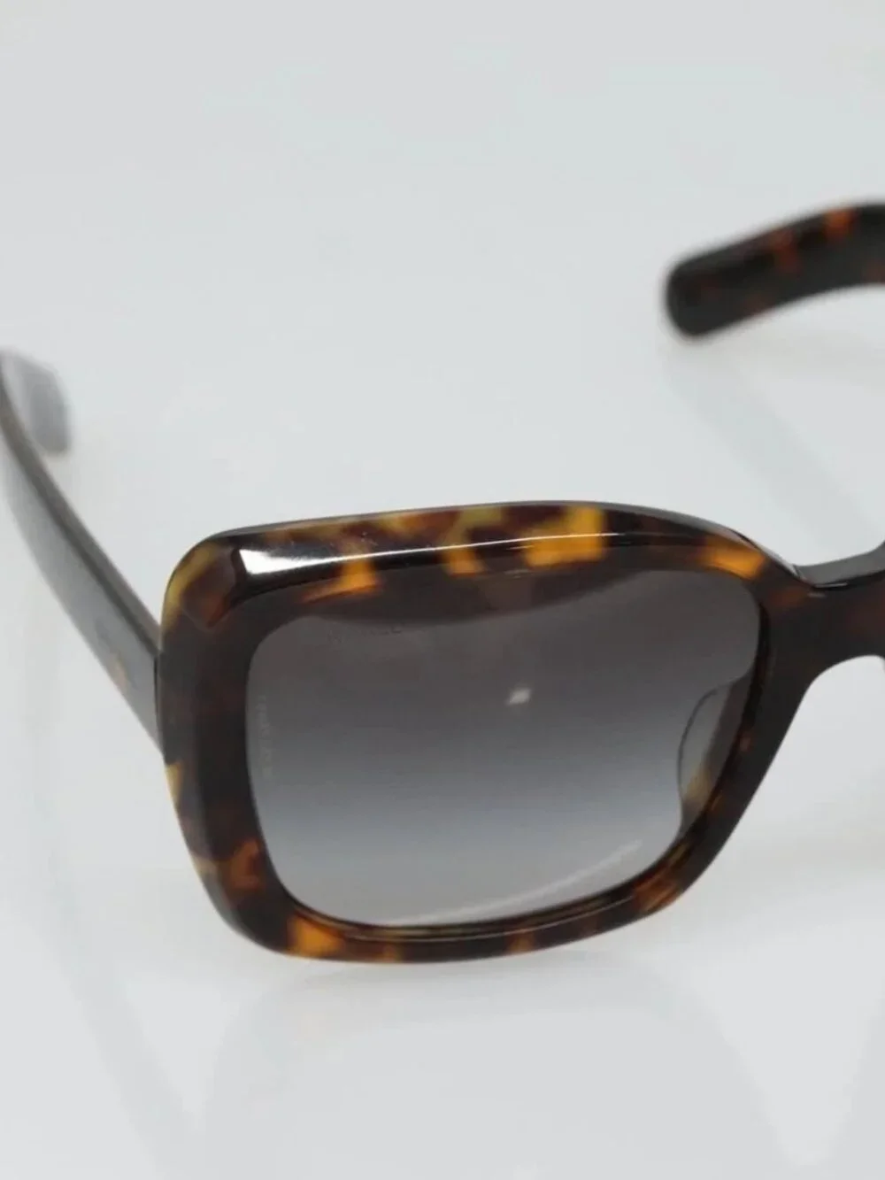 CHANEL Sunglasses Plastic Brown CC Auth sw1211